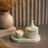 Marble Storage and Candle Set