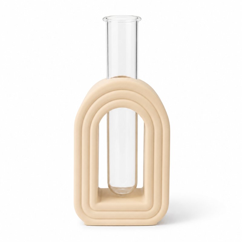 Arched Hydroponic Vase with Test Tube