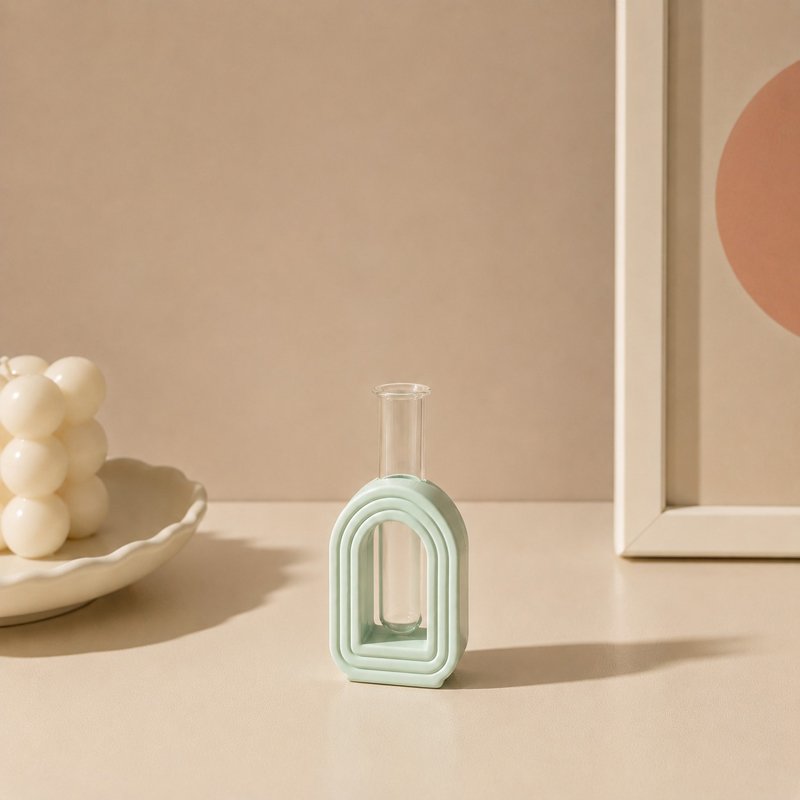 Arched Hydroponic Vase with Test Tube