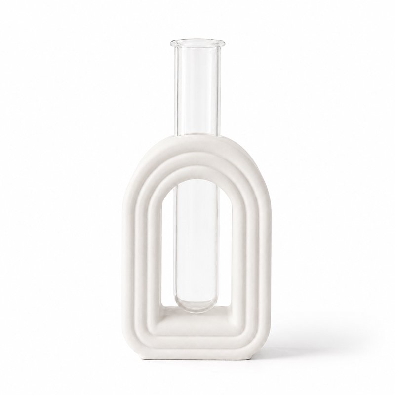 Arched Hydroponic Vase with Test Tube