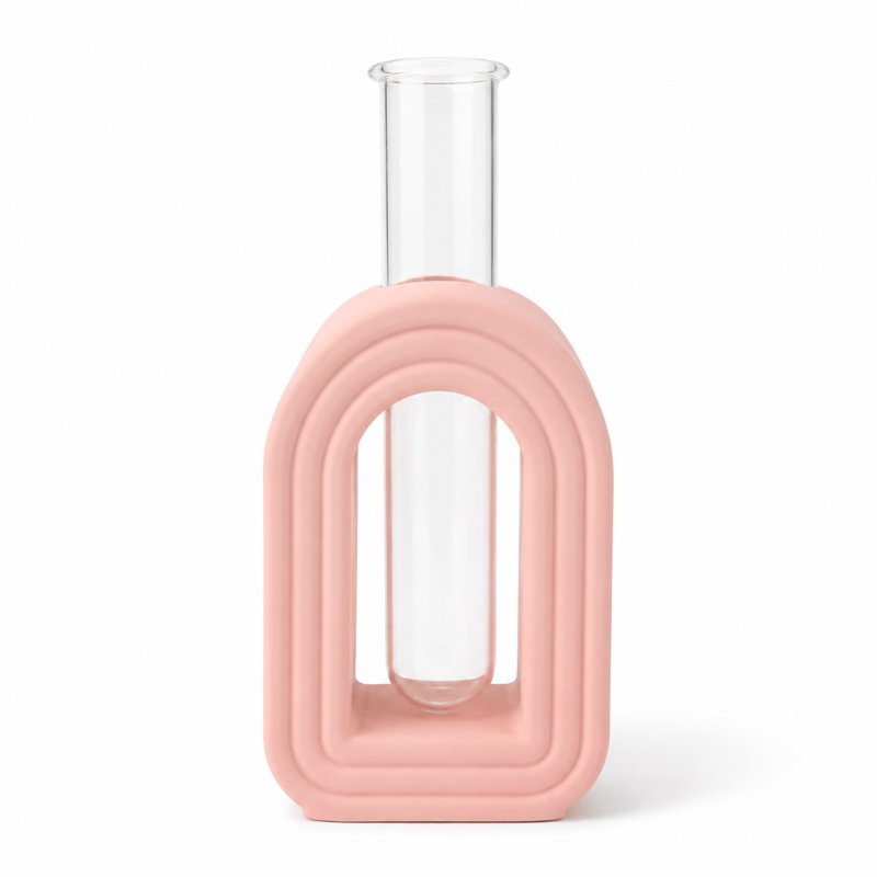 Arched Hydroponic Vase with Test Tube