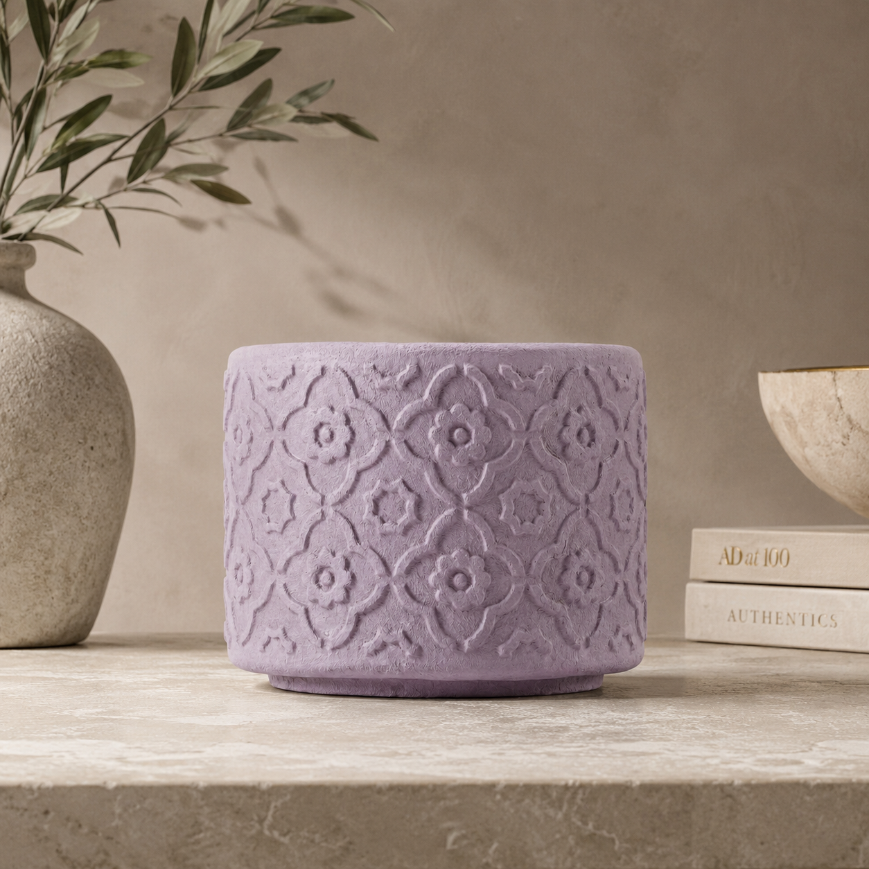 Floral Pattern Pot