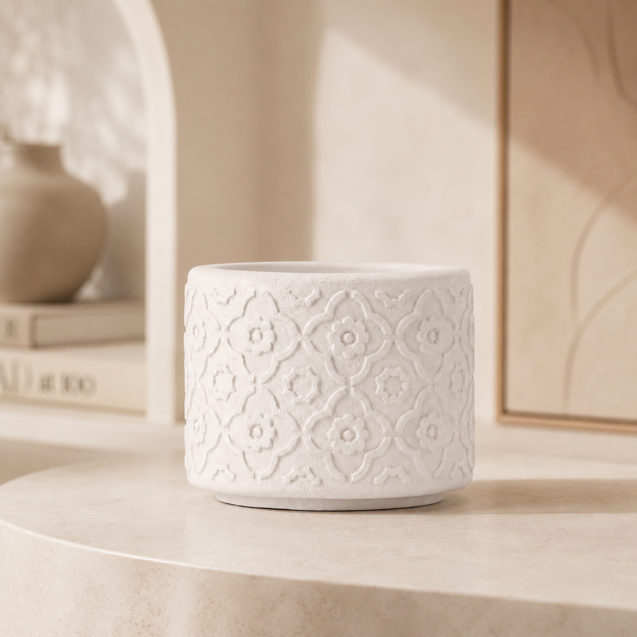 Floral Pattern Pot